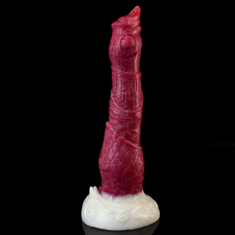 Realistic Animal Hawk Dildo in Burgundy Marbling - 8.46 Inches  from The Dildo Hub