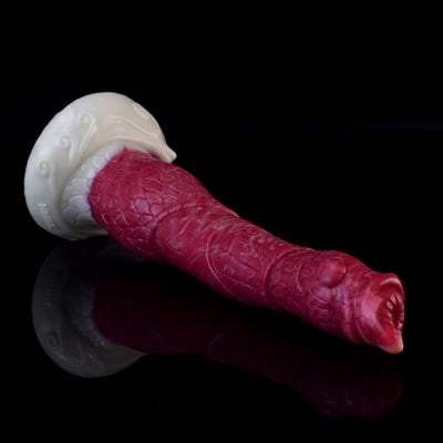 Realistic Animal Hawk Dildo in Burgundy Marbling - 8.46 Inches  from The Dildo Hub