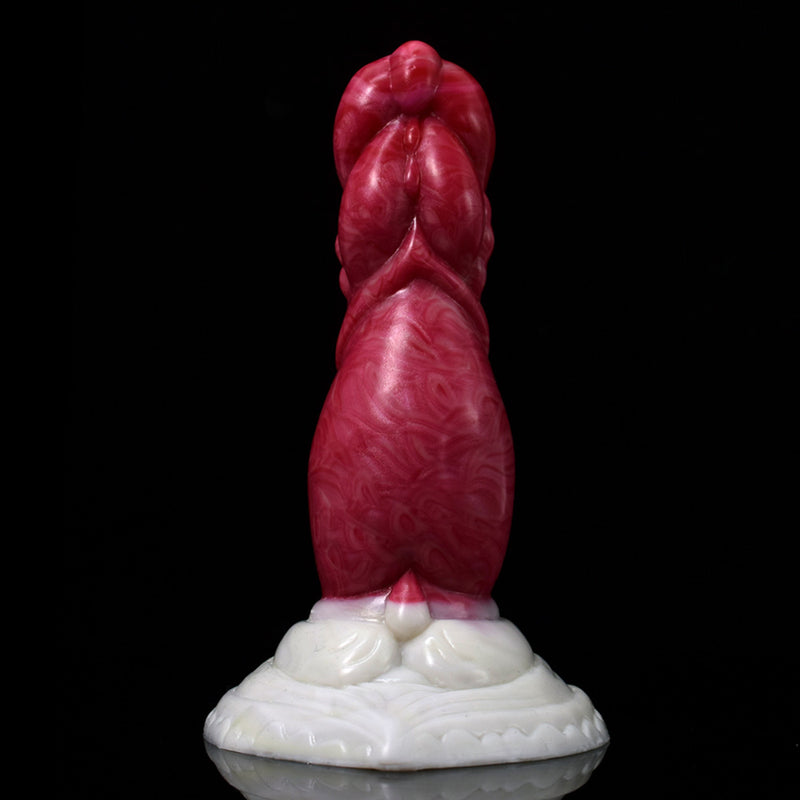 Monster Fantasy Alien Anal Dildo in Burgundy Marbling - 6.69 Inches  from The Dildo Hub