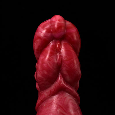 Monster Fantasy Alien Anal Dildo in Burgundy Marbling - 6.69 Inches  from The Dildo Hub