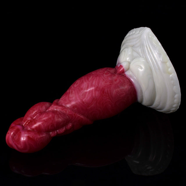 Monster Fantasy Alien Anal Dildo in Burgundy Marbling - 6.69 Inches  from The Dildo Hub