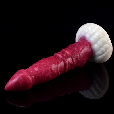 Fantasy Dog Knot Anal Dildo in Burgundy Marbling - 8.46 Inches  from The Dildo Hub