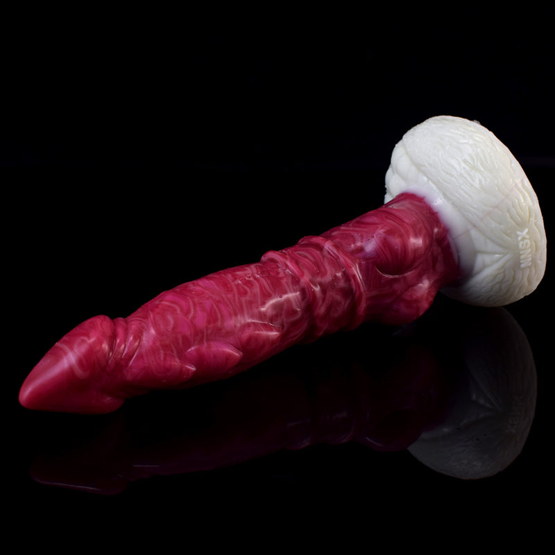 Fantasy Dog Knot Anal Dildo in Burgundy Marbling - 8.46 Inches  from The Dildo Hub