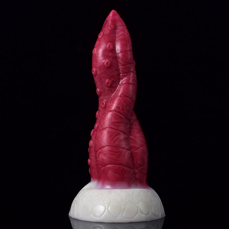 Fantasy Octopus Tentacle Dildo in Burgundy Marbling - 7.68 Inches  from The Dildo Hub