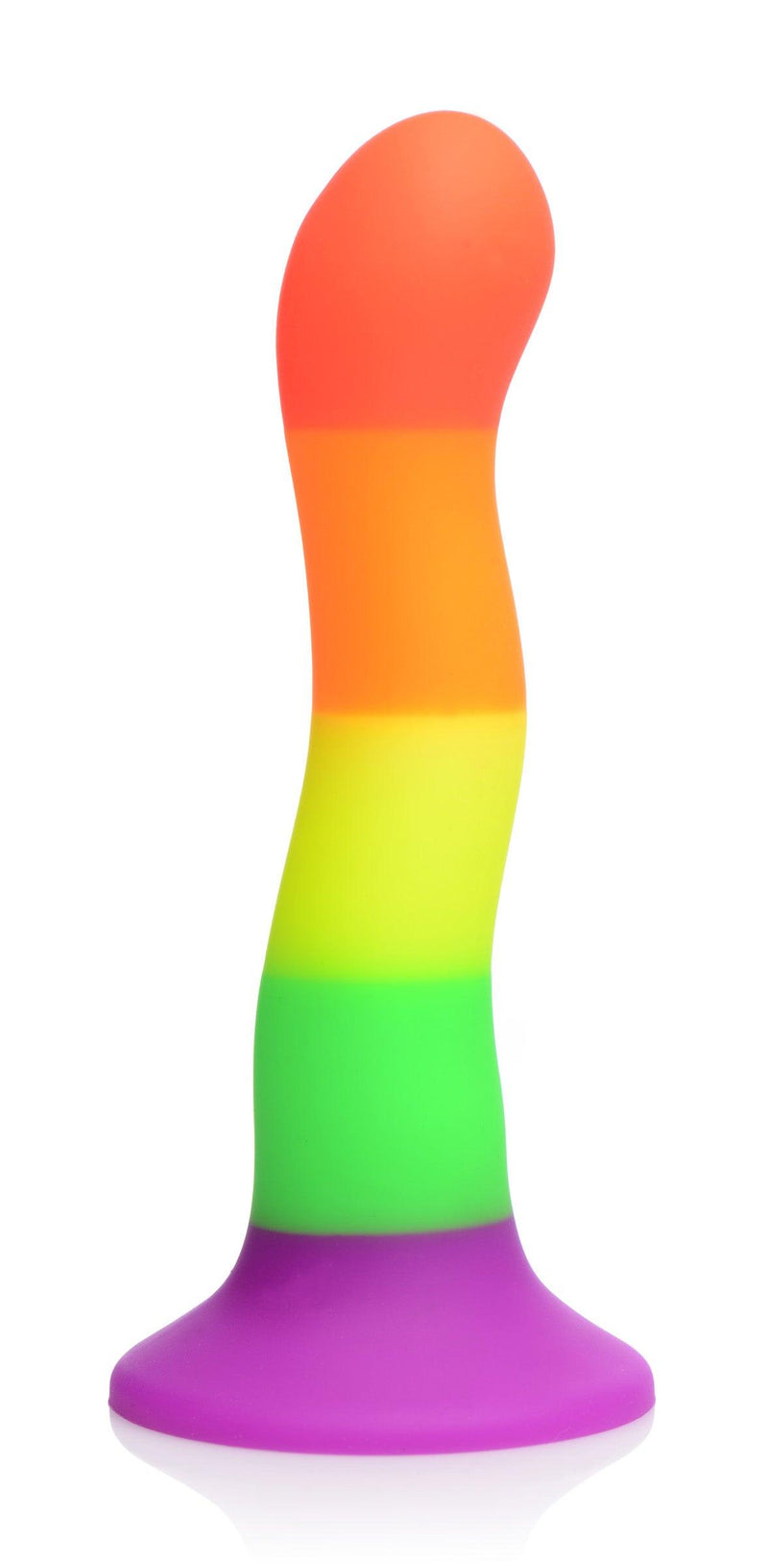 Proud Rainbow Silicone Dildo with Harness - The Dildo Hub