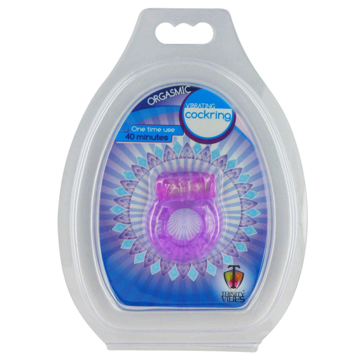 Purple Orgasmic Vibrating Cockring - Packaged - The Dildo Hub