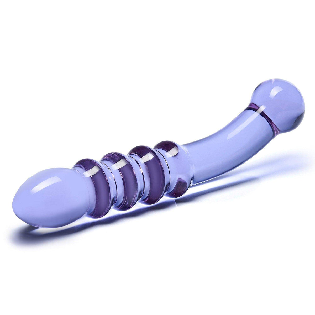 Purple Rain Ribbed Dildo - The Dildo Hub