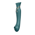 Queen Set G-spot PulseWave Vibrator with Suction Sleeve Jewel Green