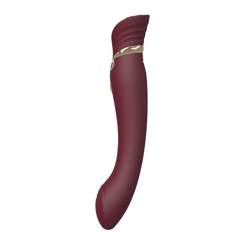 Queen Set G-spot PulseWave Vibrator with Suction Sleeve Wine Red - The Dildo Hub