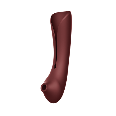 Queen Set G-spot PulseWave Vibrator with Suction Sleeve Wine Red - The Dildo Hub