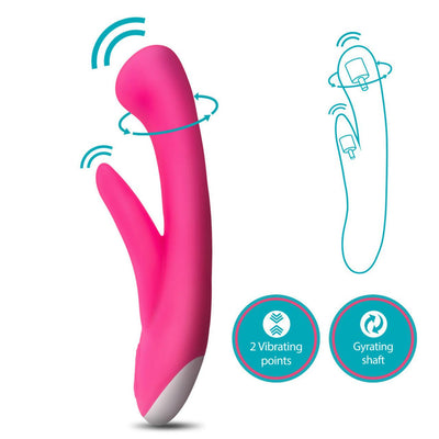 Rabbit Vibrator Hop Cottontail Plus - Hot Pink - The Dildo Hub