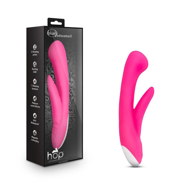 Rabbit Vibrator Hop Cottontail Plus - Hot Pink The Dildo Hub Rabbit Vibrator Hop Cottontail Plus - Hot Pink The Dildo Hub