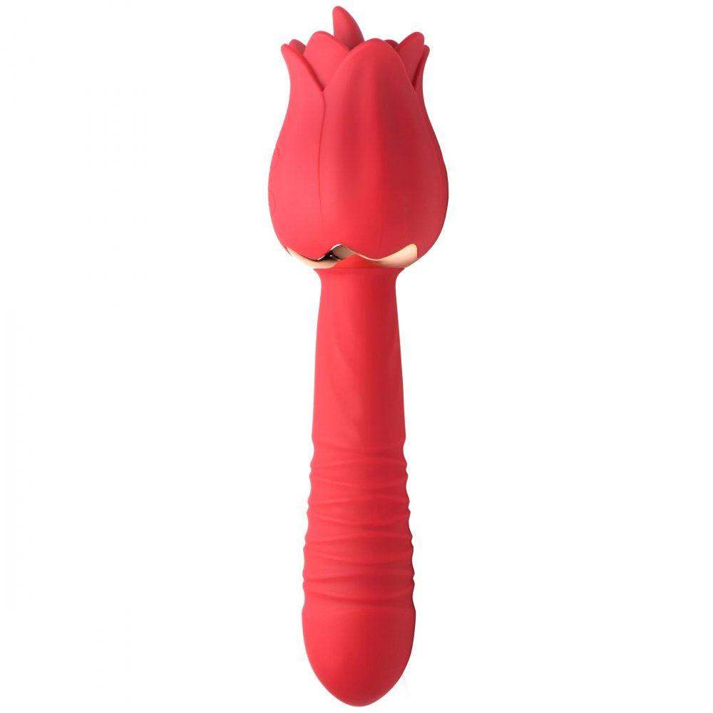 Racy Rose Thrusting and Licking Rose Vibrator - The Dildo Hub