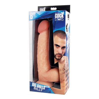 Raging Cockstars Big Balls Billy 8 Inch Realistic Dildo - The Dildo Hub