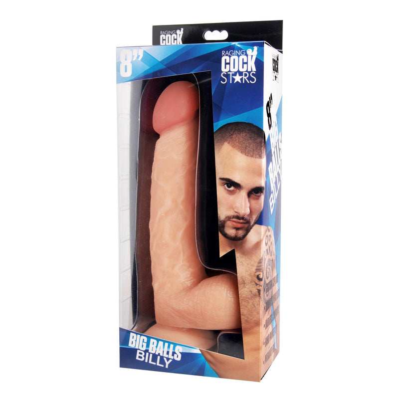 Raging Cockstars Big Balls Billy 8 Inch Realistic Dildo - The Dildo Hub