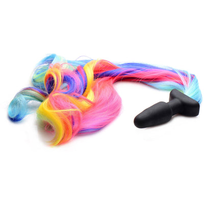 Rainbow Pony Tail Anal Plug - The Dildo Hub