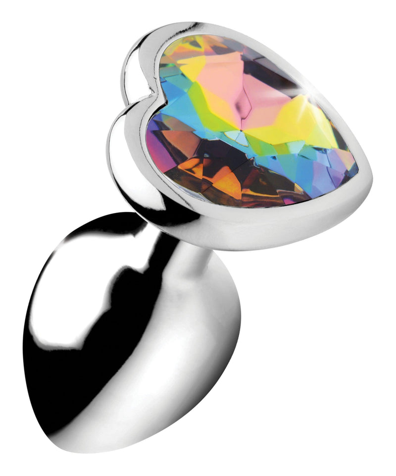 Rainbow Prism Heart Anal Plug - Small - The Dildo Hub