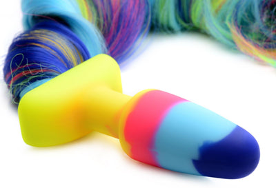 Rainbow Unicorn Tail Anal Plug - The Dildo Hub