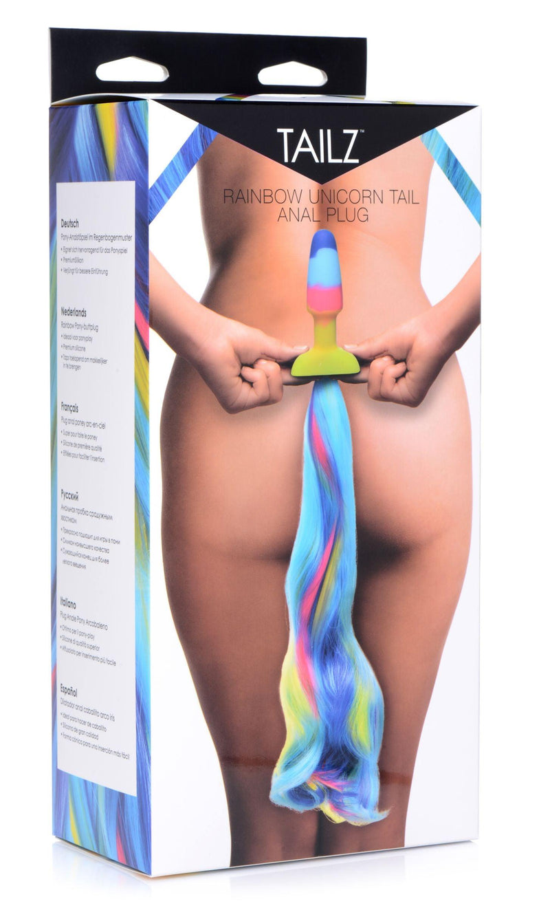 Rainbow Unicorn Tail Anal Plug - The Dildo Hub