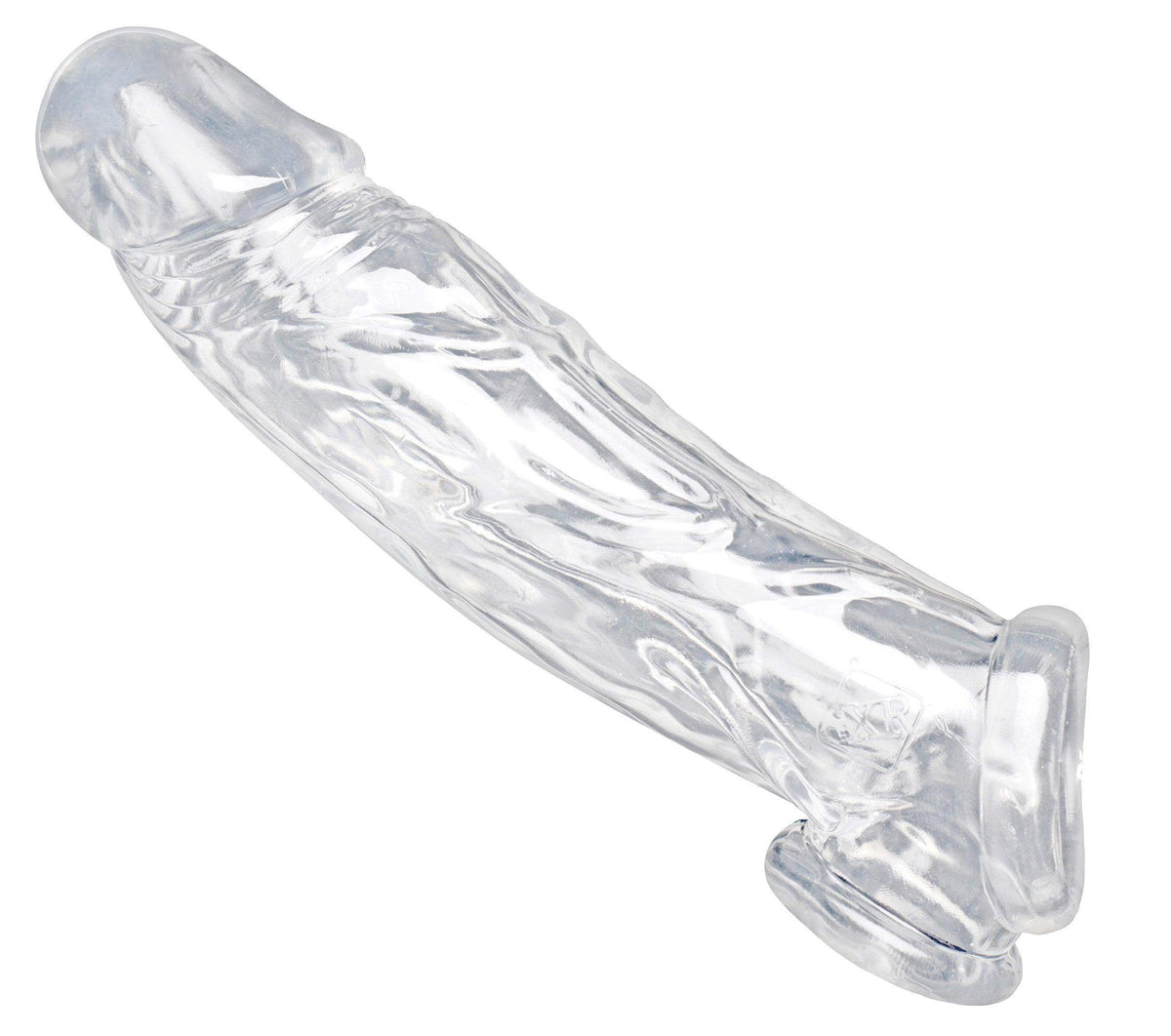 Realistic Clear Penis Enhancer and Ball Stretcher - The Dildo Hub