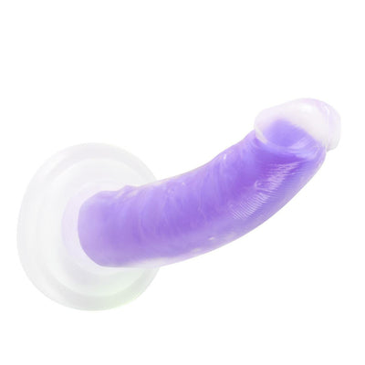 Realistic Dildos Neo Elite Glow in the Dark - Neon Purple 7" - The Dildo Hub