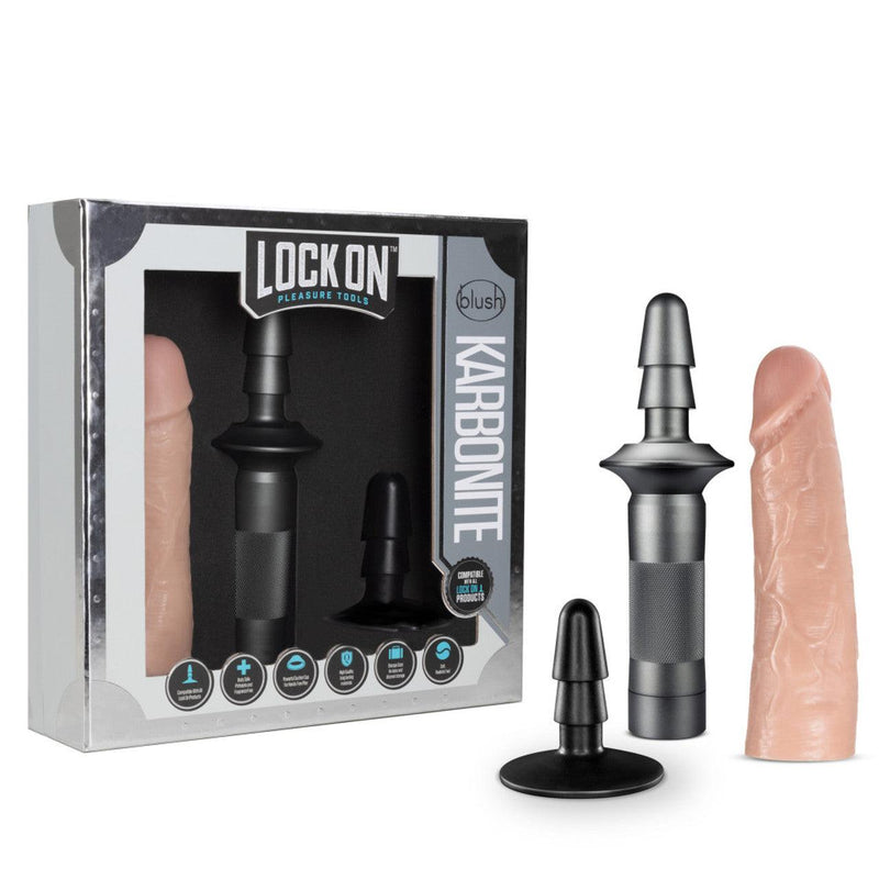 Realistic Dildos with Lock On Karbonite-Vanilla - The Dildo Hub