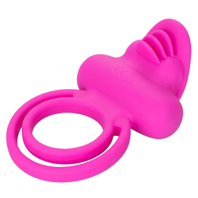 Rechargeable Dual Clit Flicker Vibrating Cock Ring | CalExotics - The Dildo Hub