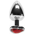 Red Heart Gem Anal Plug - Large