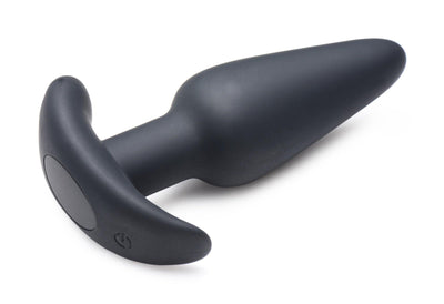 Remote Control 21X Vibrating Silicone Butt Plug - Black - The Dildo Hub