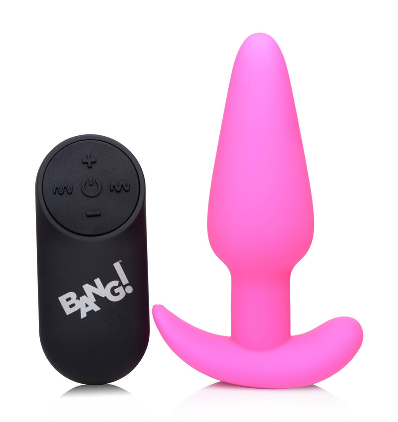 Remote Control 21X Vibrating Silicone Butt Plug - Pink - The Dildo Hub