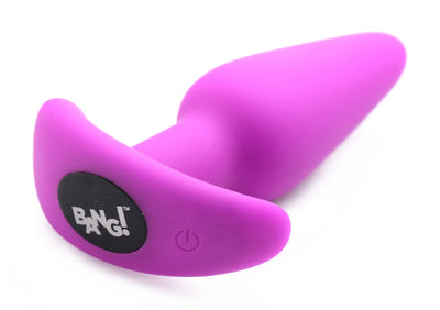 Remote Control 21X Vibrating Silicone Butt Plug - Purple - The Dildo Hub