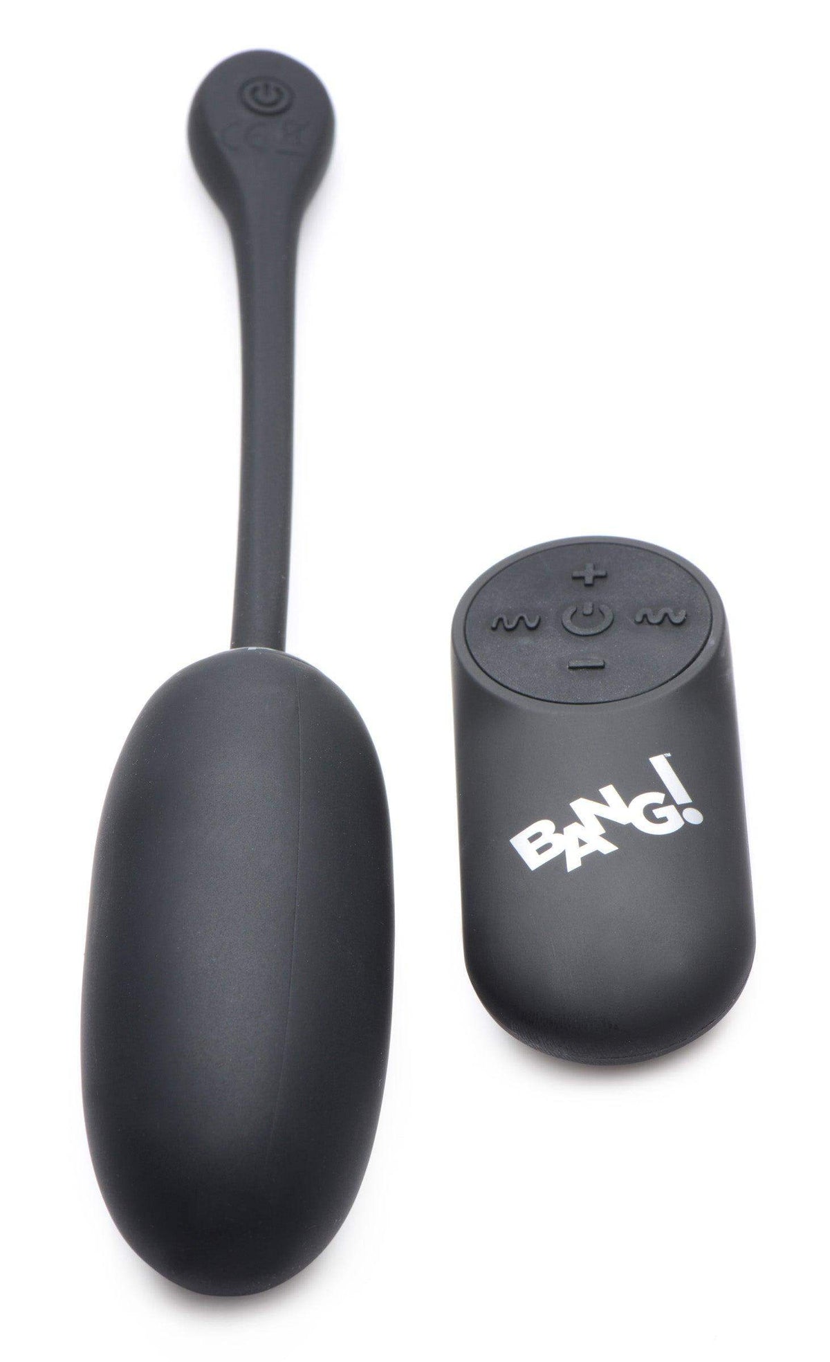 Remote Control 28X Silicone Plush Egg - Black - The Dildo Hub