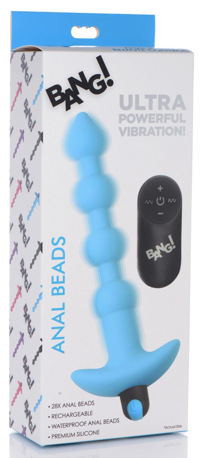 Remote Control Vibrating Silicone Anal Beads - Blue - The Dildo Hub