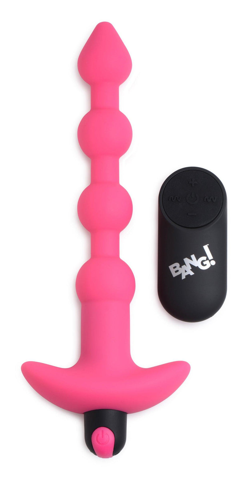 Remote Control Vibrating Silicone Anal Beads - Pink - The Dildo Hub