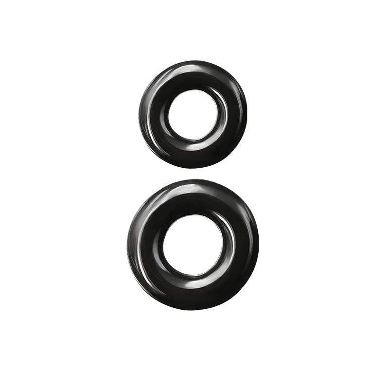 Renegade Double Stack Cock Ring Set - Black | NS Novelties - The Dildo Hub