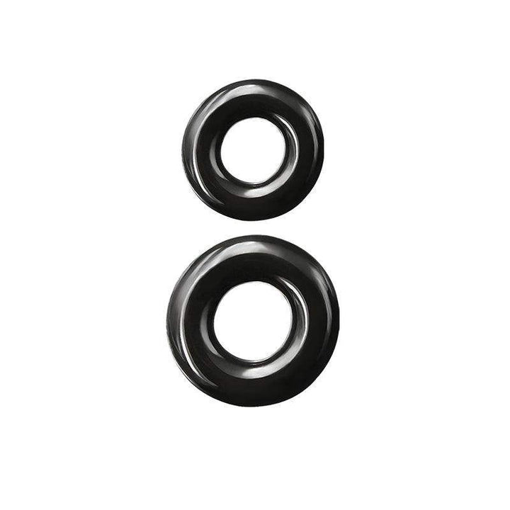 Renegade Double Stack Cock Ring Set - Black | NS Novelties - The Dildo Hub