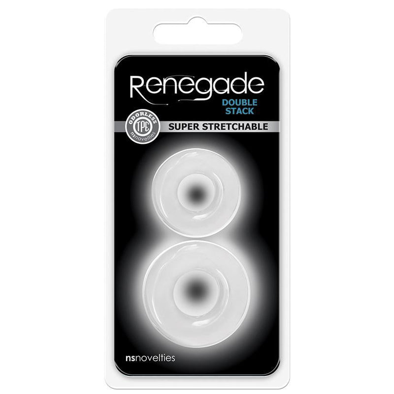 Renegade Double Stack Cock Ring Set - Clear | NS Novelties - The Dildo Hub