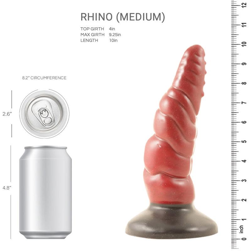 Majestic Rhino Rapture 🦏 - Exotic Knot Fantasy Dildo 🌟