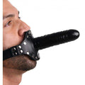 Ride Me Mouth Gag w/ Glossy Black Dildo