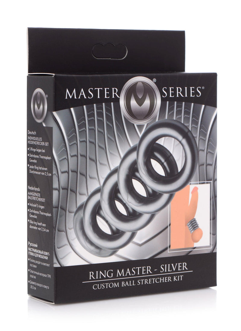 Ring Master Custom Ball Stretcher Kit - Silver - The Dildo Hub