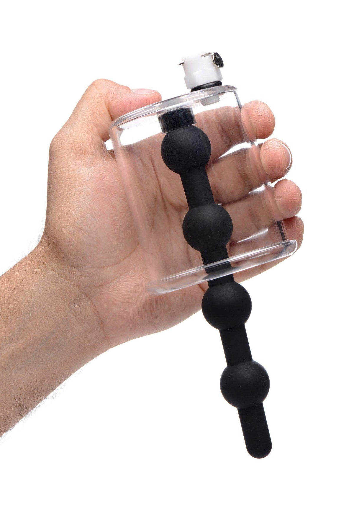 Rosebud Cylinder with Beaded Silicone Insert - The Dildo Hub