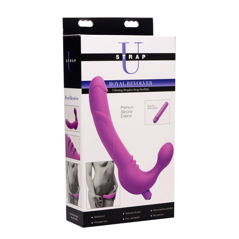 Royal Revolver Vibrating Strapless Silicone Strap On Dildo - The Dildo Hub