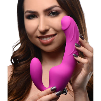 Royal Rider Vibrating Silicone Strapless Strap On Dildo - The Dildo Hub