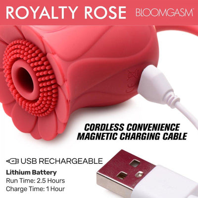 Royalty Rose Textured Suction Clit Stimulator - The Dildo Hub