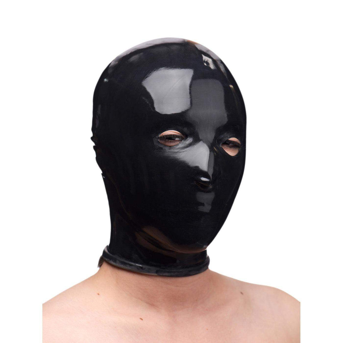 Rubber Slave Hood - Black - The Dildo Hub