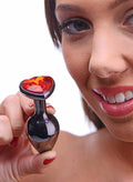 Ruby Heart Steel Butt Plug