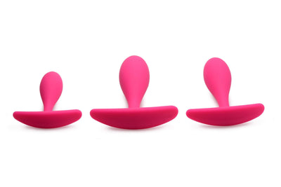 Rump Bumpers 3 Piece Silicone Anal Plug Set - Pink - The Dildo Hub