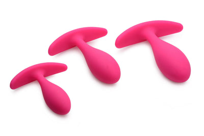 Rump Bumpers 3 Piece Silicone Anal Plug Set - Pink - The Dildo Hub