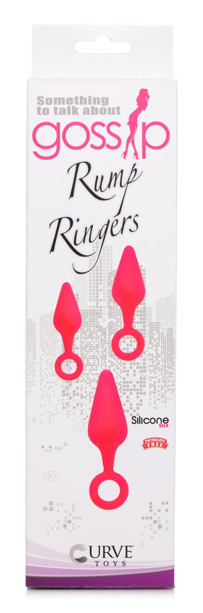 Rump Ringers 3 Piece Silicone Anal Plug Set - Pink - The Dildo Hub