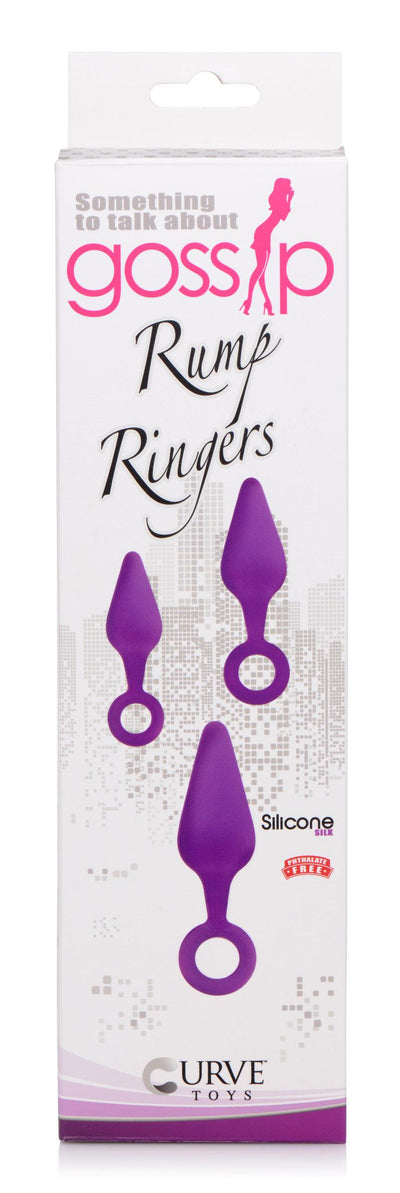 Rump Ringers 3 Piece Silicone Anal Plug Set - Purple - The Dildo Hub